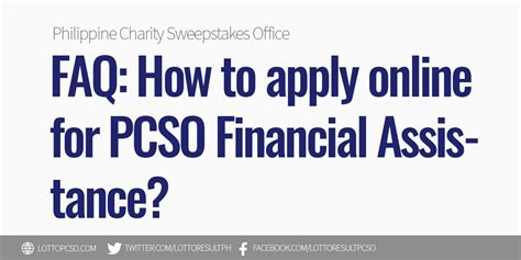 pcso online application for financial assistance